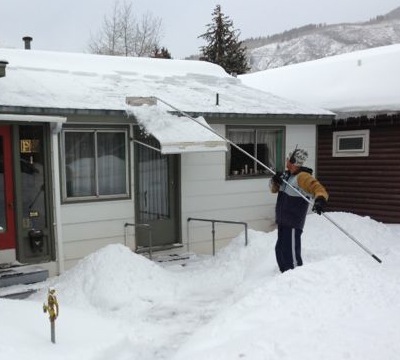 roof ice dam attic heat loss scrape snow