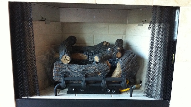Unvented Gas Log Fireplace