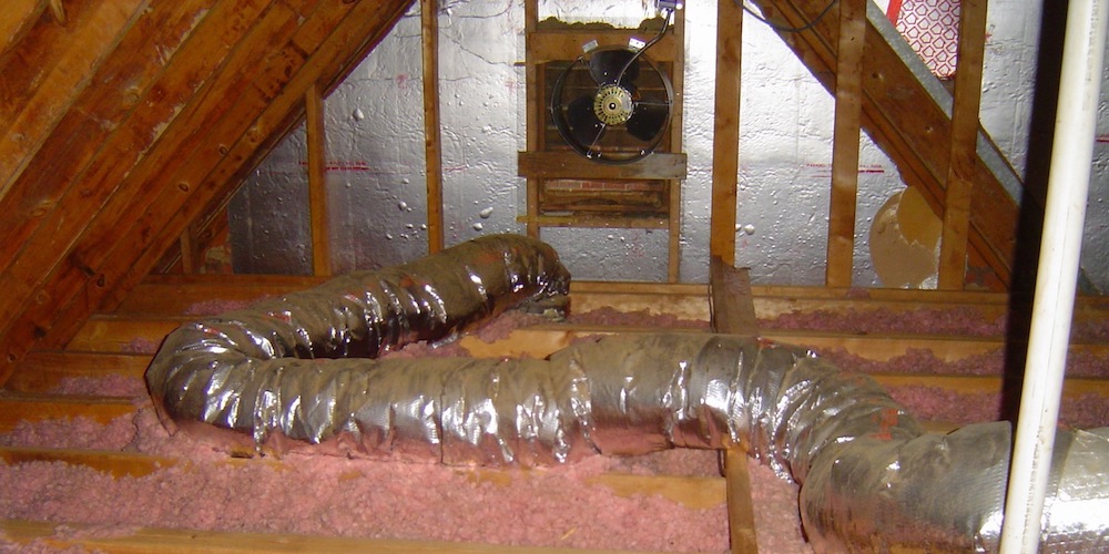 Powered Attic Ventilator In A Gable Vent