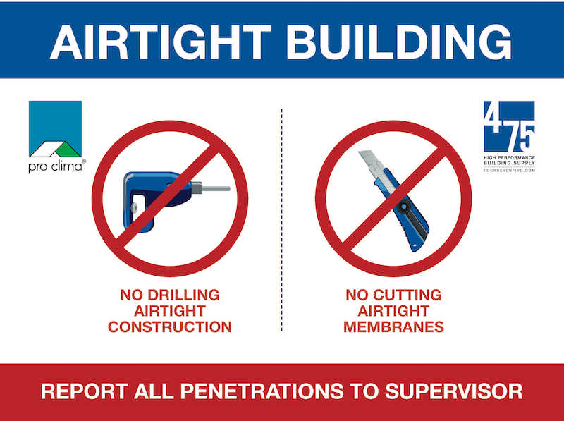 Airtight Building jobsite sign