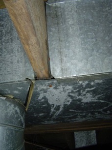 Panned Joist Return Duct In HVAC System, Poor HVAC Design, Lots Of Duct Leakage