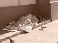 Mad Housers Homeless Person Sleeping On Street