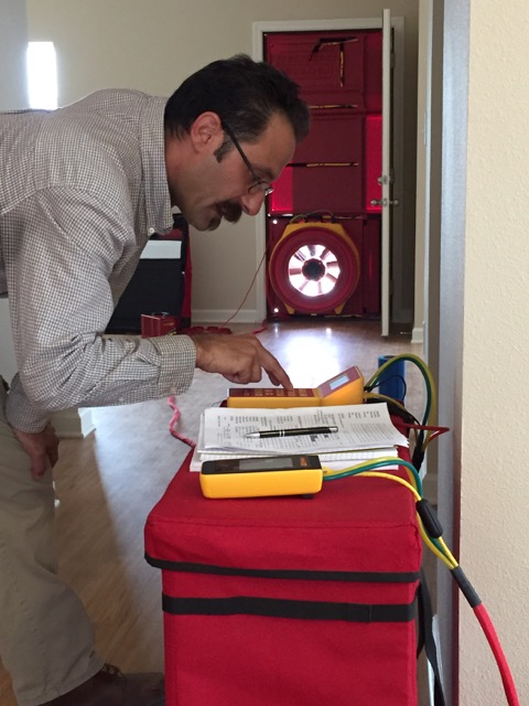 A blower door can tell you how airtight a house is