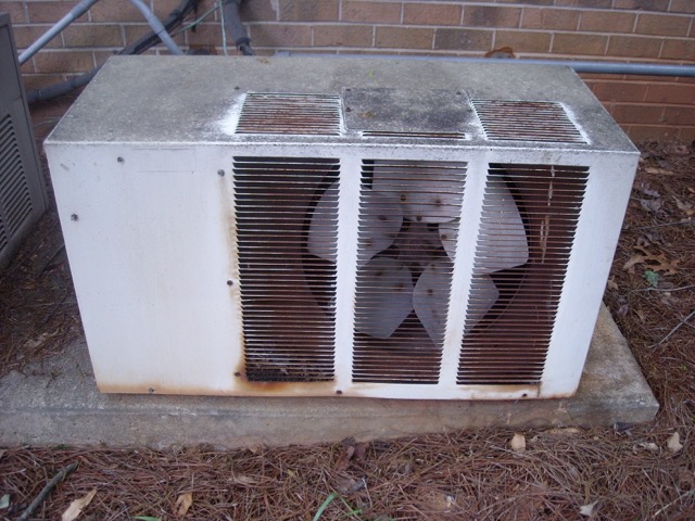 Old-air-conditioner-condensing-unit