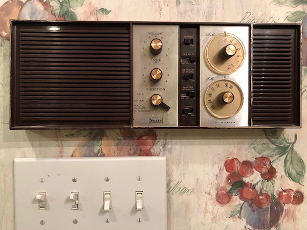 The built-in radio and intercom system in my 1961 house