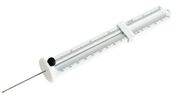 Spray foam insulation depth gauge