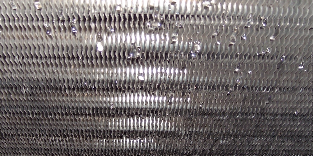 Building Science Term Of The Week: Grains Of Water, Shown Here As Condensation On A Dehumidifier Coil