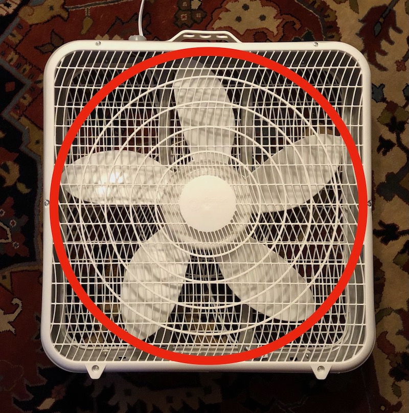 The DIY box fan air cleaner has some bypass at the corners of the box fan