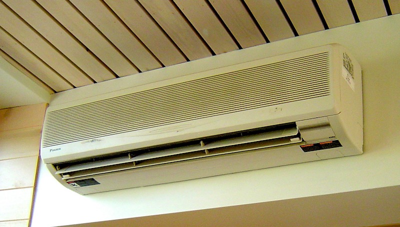 A mini-split heat pump of the ductless, wall-mounted variety