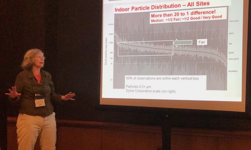 Linda Wigington presenting on filtration at the 2019 BPA National Home Performance Conference in Chicago
