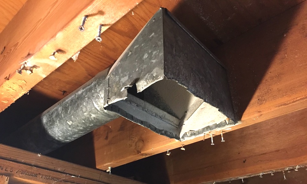 Older Homes Often Have Uninsulated Metal Ducts Running Through Floor Systems