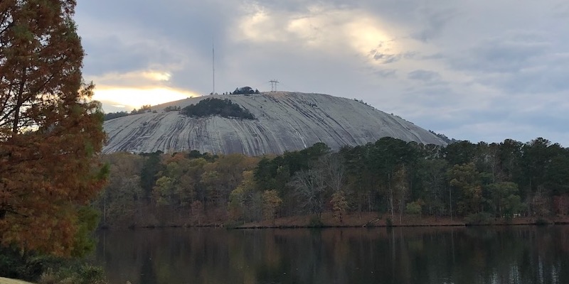 Stone Mountain (really a monadnock) is made of granite, which often is associated with uranium and radon