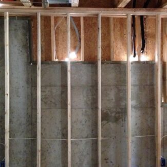 Basement Exterior Wall With Interior Framed Wall