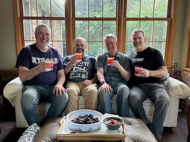 A well-deserved round of Negronis to cap off the weekend Zehnder ERV installation blitz