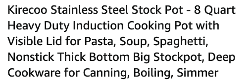 The Amazon description of an alleged induction cooking pot