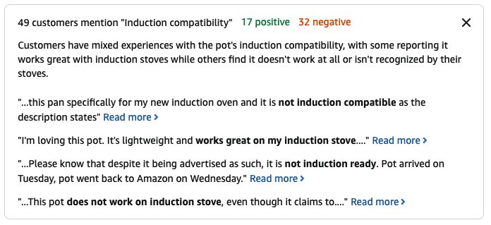 The Amazon reviews actually provide useful guidance here, along with help from AI
