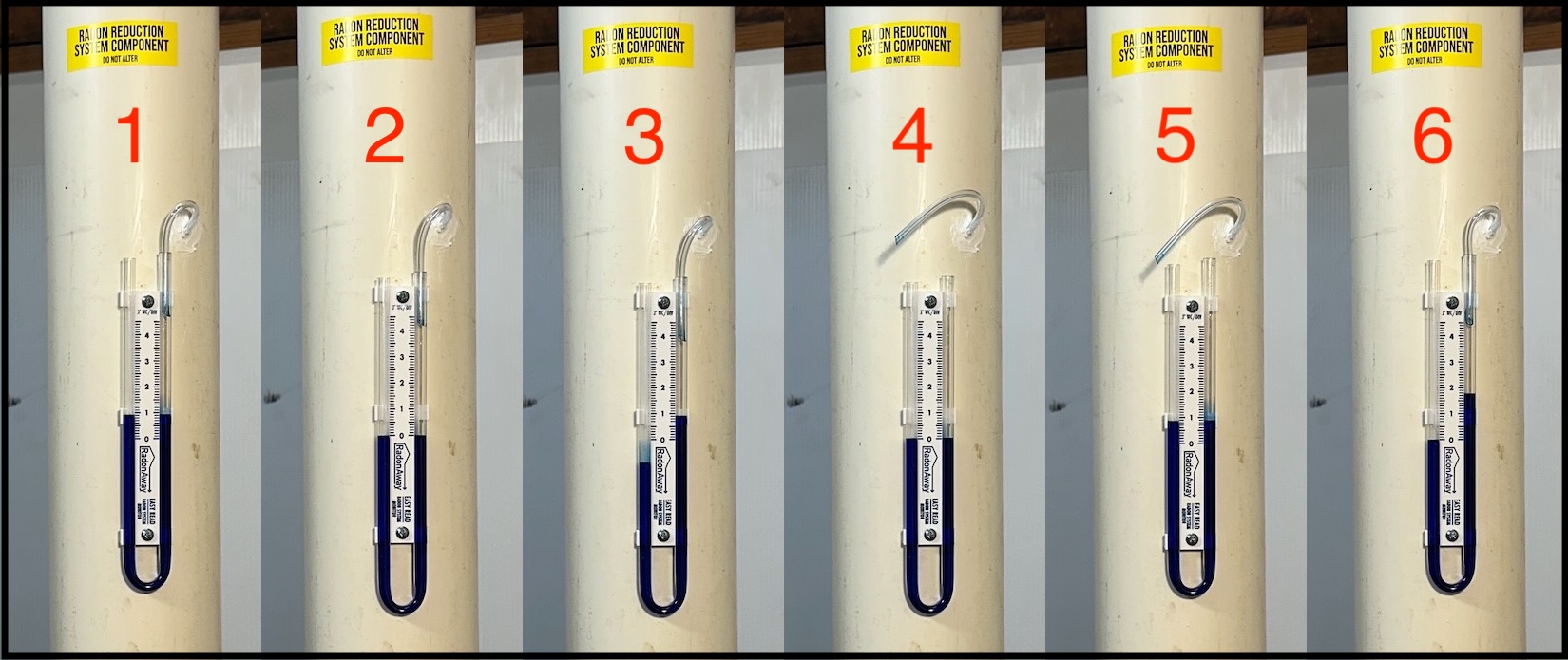 A U-tube Manometer In 6 Different States