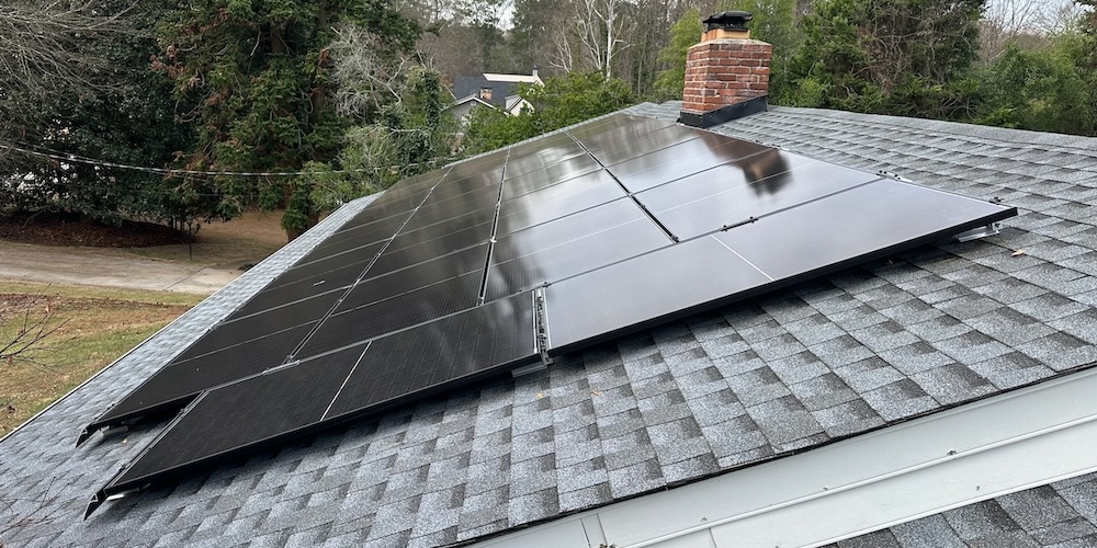Photovoltaic Array Of Solar Panels On My Roof