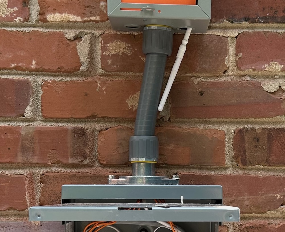 Connecting the sub-panel to the new enclosure